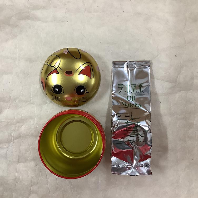 Hishiwaen Uji Matcha Pulver-Maneki neko gold - 0