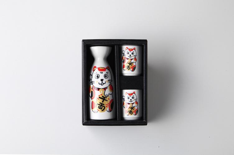 Sake Set Luckcat 2er