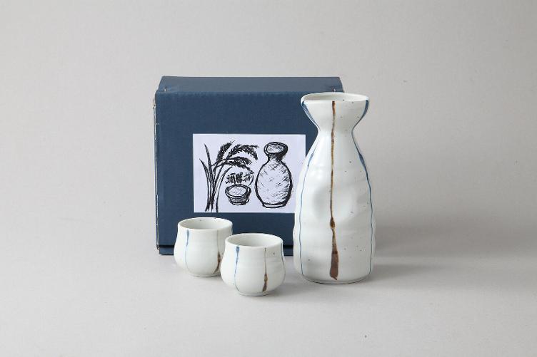 Sake Set Weiss 2er