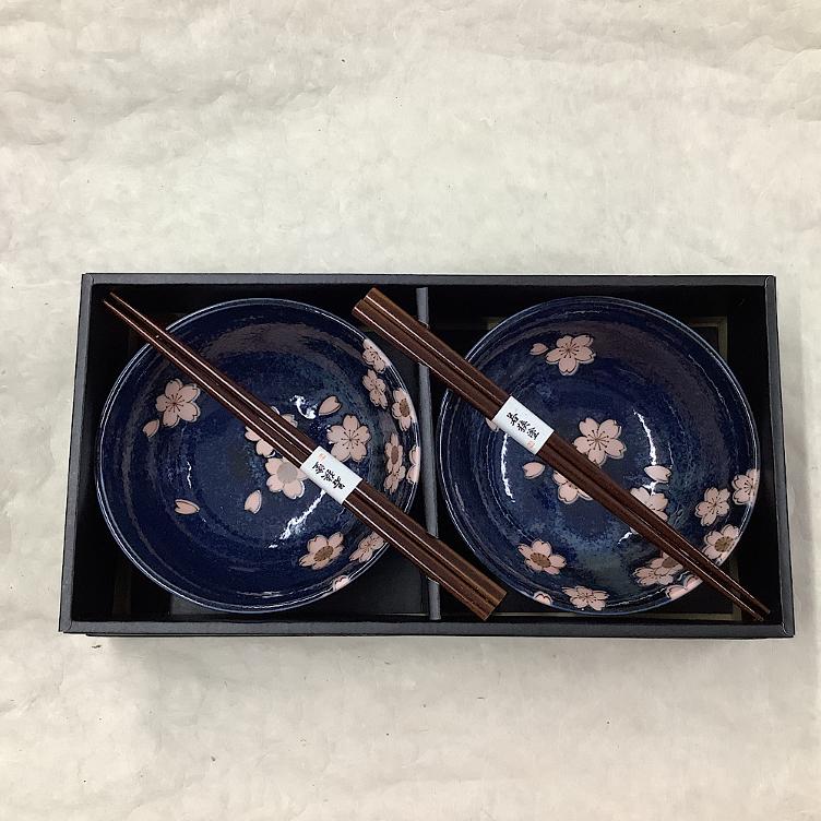 Geschirr Donburi Sakura Blau set