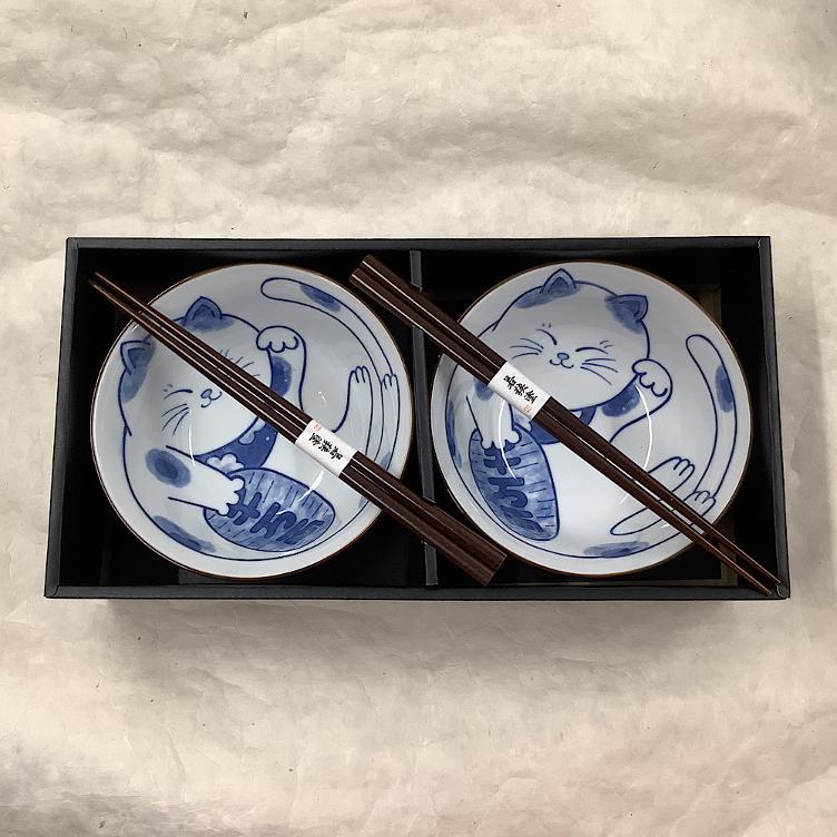 Geschirr Donburi Senmanryo Neko set