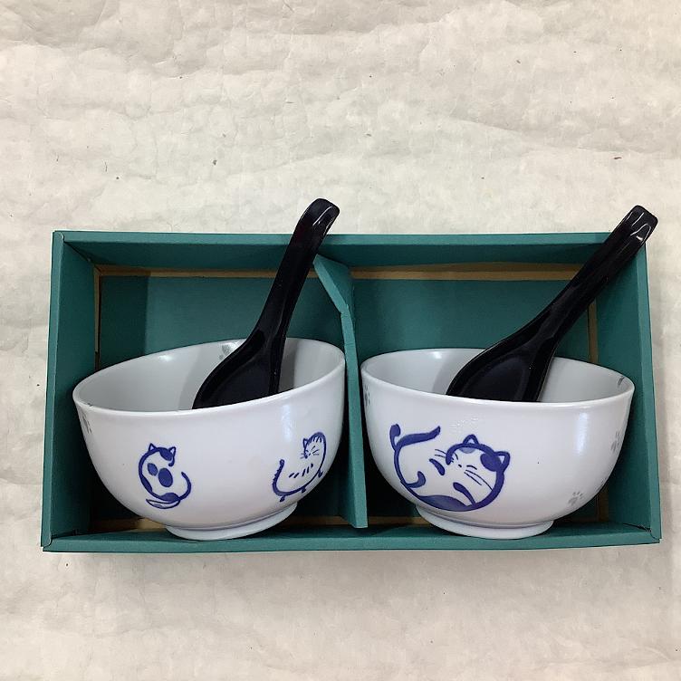Geschirr Donburi set - Katze Mahorobi